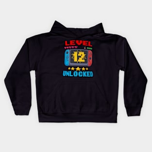 12th Birthday  Level 12  Video  Birthday Kids Hoodie